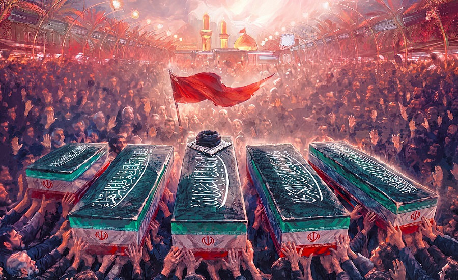 رستاخیز ملت عراق در آیین بدرقه و تشییع با شکوه قائد شهید امت
